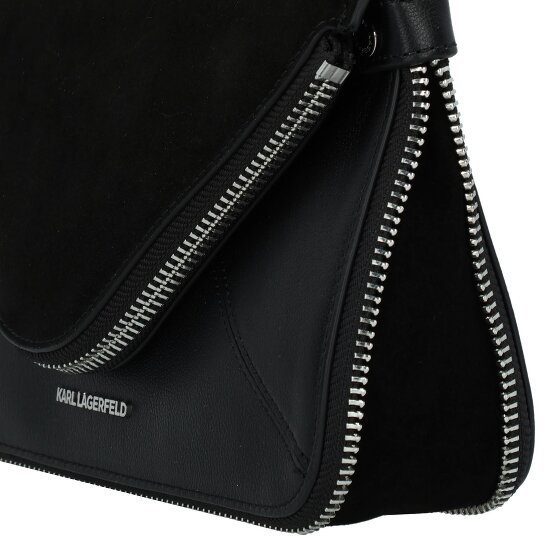 Karl Lagerfeld Hardware Mini Bag Schultertasche Leder 18 cm mit Dehnfalte