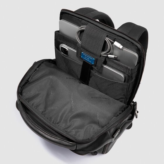 Piquadro Cronus Business-Rucksack RFID Schutz Leder 41 cm Laptopfach