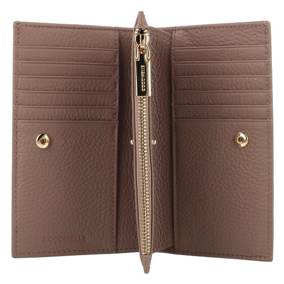 Coccinelle Metallic Geldbörse RFID Schutz Leder 16 cm