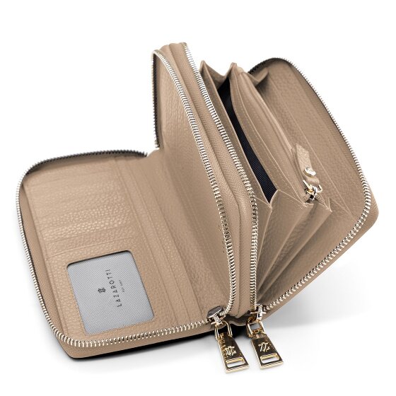 Lazarotti Bologna Leather XL Double Zip-Around Geldbörse RFID Leder 20 cm
