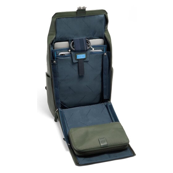 Piquadro Tebe Daypack RFID Schutz Leder 44 cm Laptopfach