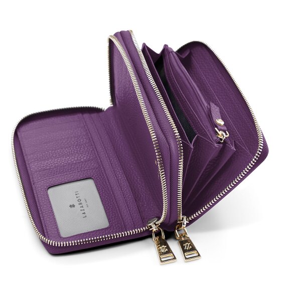 Lazarotti Bologna Leather XL Double Zip-Around Geldbörse RFID Leder 20 cm