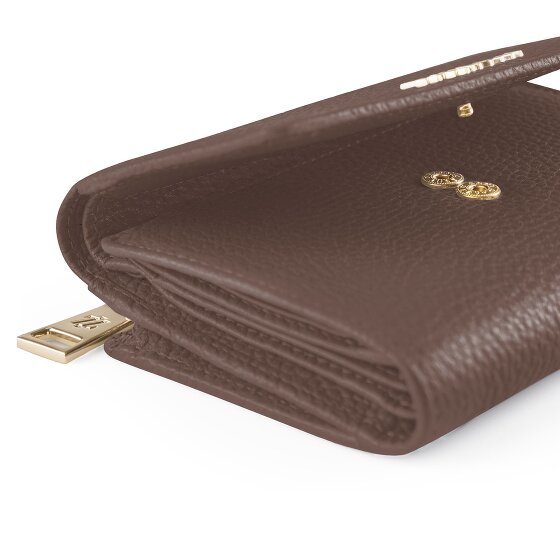 Lazarotti Bologna Leather XL Geldbörse mit Zip-Around Fach Leder 14 cm