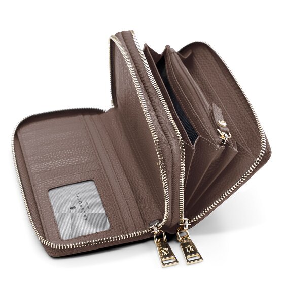Lazarotti Bologna Leather XL Double Zip-Around Geldbörse RFID Leder 20 cm