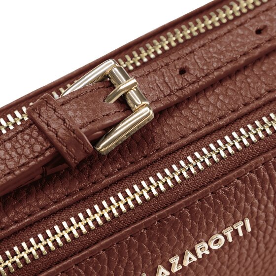 Lazarotti Bologna Leather Umhängetasche Leder Double-Zip 18 cm