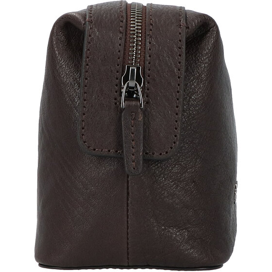 Piquadro Black Square Kulturbeutel Leder 23 cm