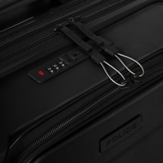 Police London 4 Rollen Kabinentrolley 55 cm Laptopfach mit Dehnfalte