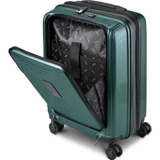 Redolz Essentials14 4-Rollen Kofferset Beautycase 4tlg mit Dehnfalte Laptopfach