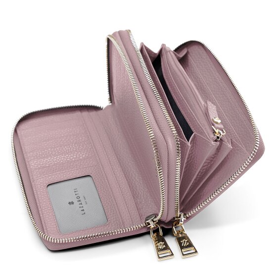 Lazarotti Bologna Leather XL Double Zip-Around Geldbörse RFID Leder 20 cm