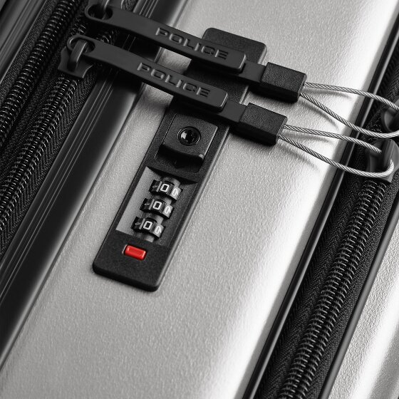 Police Dublin 4 Rollen Kabinentrolley S 54 cm Laptopfach mit Dehnfalte