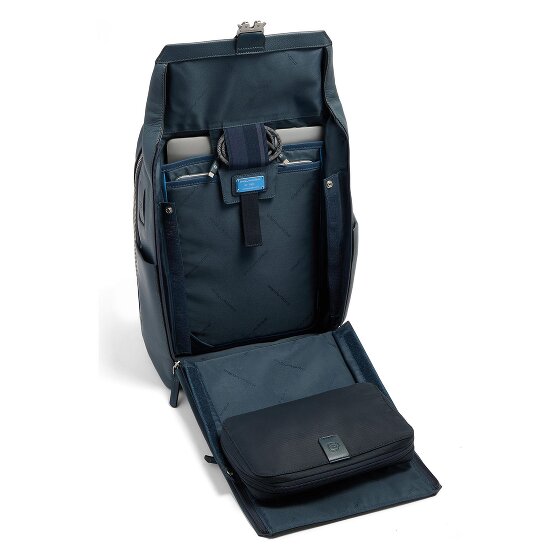 Piquadro Tebe Daypack RFID Schutz Leder 44 cm Laptopfach