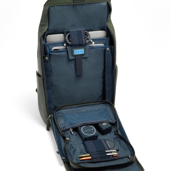 Piquadro Tebe Daypack RFID Schutz Leder 44 cm Laptopfach