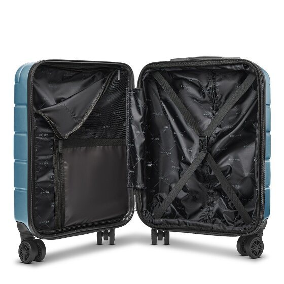 Police Dublin 4 Rollen Kabinentrolley S 54 cm Laptopfach mit Dehnfalte