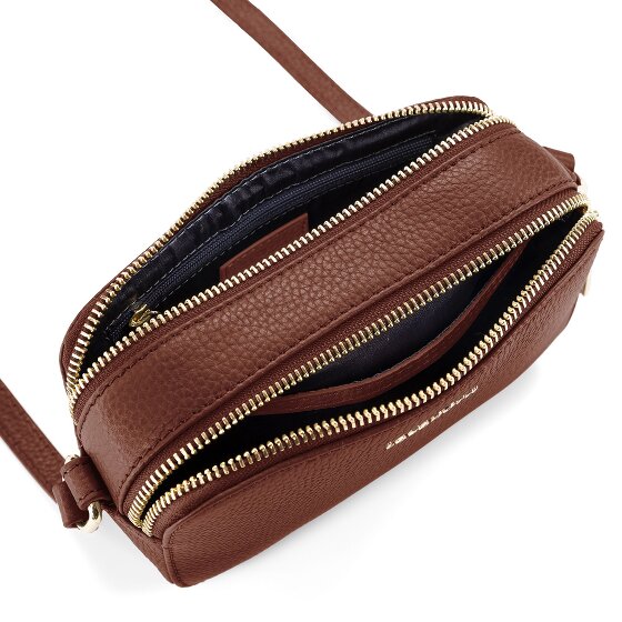 Lazarotti Bologna Leather Umhängetasche Leder Double-Zip 18 cm