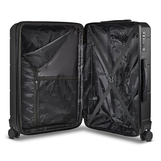 Police London 4 Rollen Trolley 64 cm mit Dehnfalte
