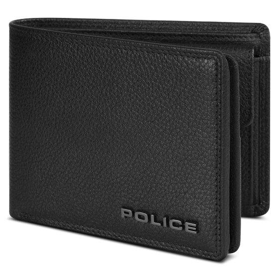 Police Geldbörse RFID Leder 12 cm ausklappbar mit Reißverschlussfach