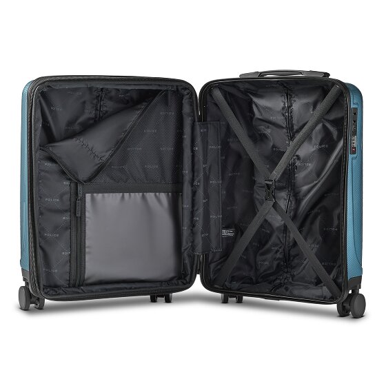 Police New York 4 Rollen Kabinentrolley S 54 cm mit Dehnfalte