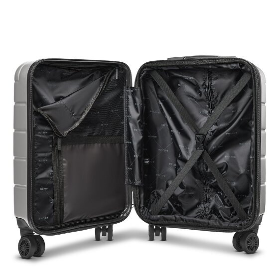 Police Dublin 4 Rollen Kabinentrolley S 54 cm Laptopfach mit Dehnfalte