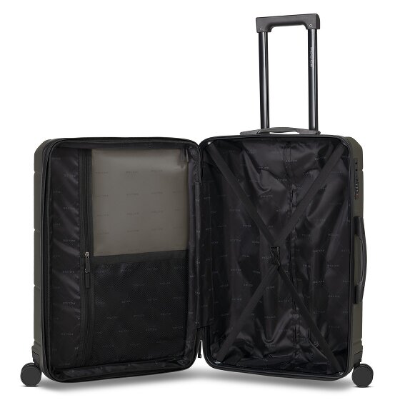 Police London 4 Rollen Kofferset 3-teilig mit Dehnfalte