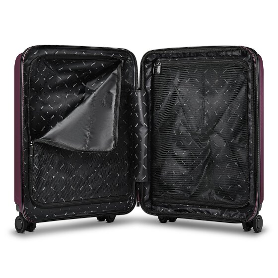 Redolz Essentials14 4-Rollen Kofferset Beautycase 4tlg mit Dehnfalte Laptopfach