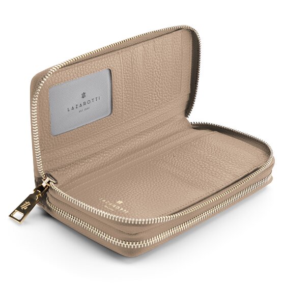 Lazarotti Bologna Leather XL Double Zip-Around Geldbörse RFID Leder 20 cm