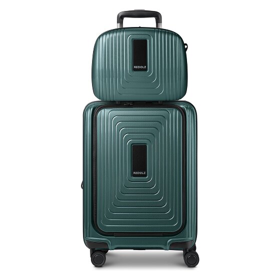 Redolz Essentials 14 Kofferset 2 tlg. Kabinentrolley mit Dehnfalte + Beautycase