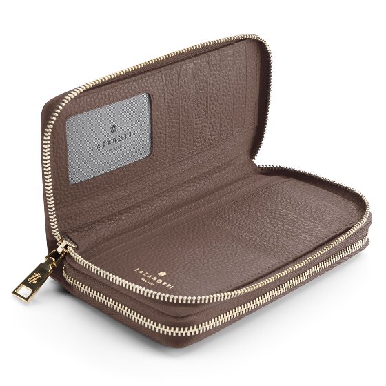 Lazarotti Bologna Leather XL Double Zip-Around Geldbörse RFID Leder 20 cm