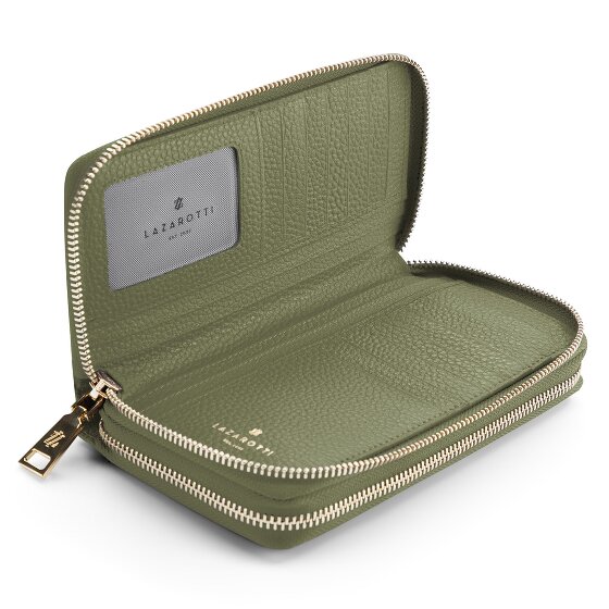 Lazarotti Bologna Leather XL Double Zip-Around Geldbörse RFID Leder 20 cm