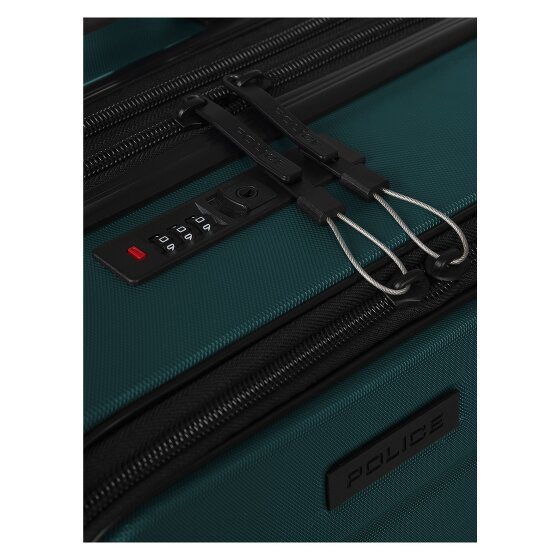 Police London 4 Rollen Kabinentrolley 55 cm Laptopfach mit Dehnfalte