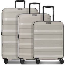Redolz Pro PP 4 Rollen Kofferset 3-teilig mit Dehnfalte  Variante 2