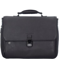 Piquadro Black Square Aktentasche Leder 40 cm Laptopfach  Variante 2