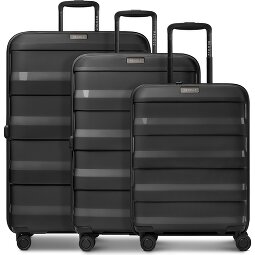 Redolz Pro PP 4 Rollen Kofferset 3-teilig mit Dehnfalte  Variante 1
