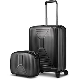 Redolz Essentials 14 Kofferset 2 tlg. Kabinentrolley mit Dehnfalte & Beautycase  Variante 1