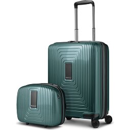 Redolz Essentials 14 Kofferset 2 tlg. Kabinentrolley mit Dehnfalte & Beautycase  Variante 3