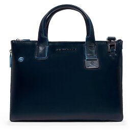 Piquadro Blue Square Shopper Tasche Leder 38 cm Laptopfach mit Dehnfalte  Variante 2