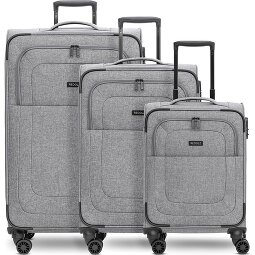 Redolz Essentials 12 THREE SET 4 Rollen Kofferset 3-teilig mit Dehnfalte  Variante 3