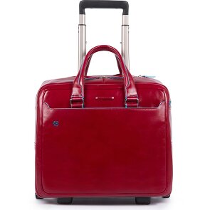 Piquadro Blue Square 2-Rollen Businesstrolley Leder 36 cm Laptopfach