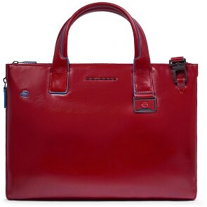 Piquadro Blue Square Shopper Tasche Leder 38 cm Laptopfach mit Dehnfalte
