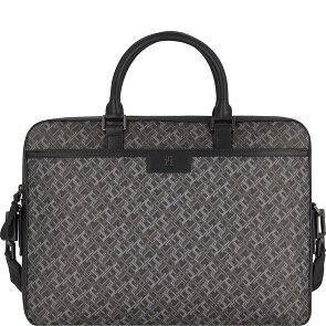 Tommy Hilfiger TH Monogram Aktentasche Leder 40 cm Laptopfach Tommy Hilfiger TH Monogram Aktentasche Leder 40 cm Laptopfach