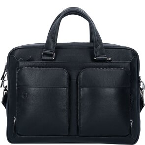 Piquadro Black Square Aktentasche Leder 39 cm Laptopfach Piquadro Black Square Aktentasche Leder 39 cm Laptopfach