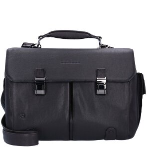 Piquadro Black Square Aktentasche Leder 43 cm Laptopfach