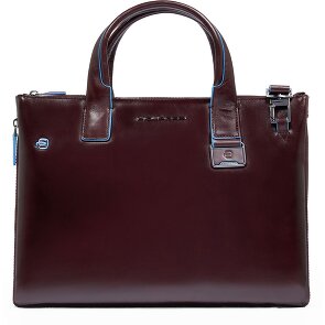 Piquadro Blue Square Shopper Tasche Leder 38 cm Laptopfach mit Dehnfalte
