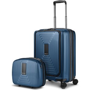 Redolz Essentials 14 Kofferset 2 tlg. Kabinentrolley mit Dehnfalte + Beautycase