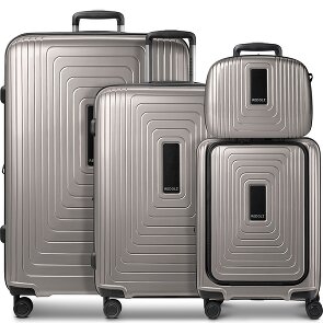 Redolz Essentials14 4-Rollen Kofferset Beautycase 4tlg mit Dehnfalte Laptopfach