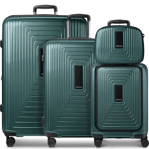 Redolz Essentials14 4-Rollen Kofferset Beautycase 4tlg mit Dehnfalte Laptopfach