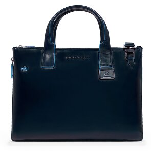 Piquadro Blue Square Shopper Tasche Leder 38 cm Laptopfach mit Dehnfalte