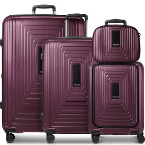 Redolz Essentials14 4-Rollen Kofferset Beautycase 4tlg mit Dehnfalte Laptopfach