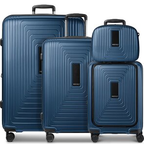 Redolz Essentials14 4-Rollen Kofferset Beautycase 4tlg mit Dehnfalte Laptopfach