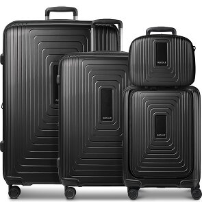 Redolz Essentials14 4-Rollen Kofferset Beautycase 4tlg mit Dehnfalte Laptopfach