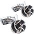 Essentials Manschettenknöpfe Messing 1.5 cm Variante silber-schwarz  Essentials Manschettenknöpfe Messing 1.5 cm Variante silber-schwarz